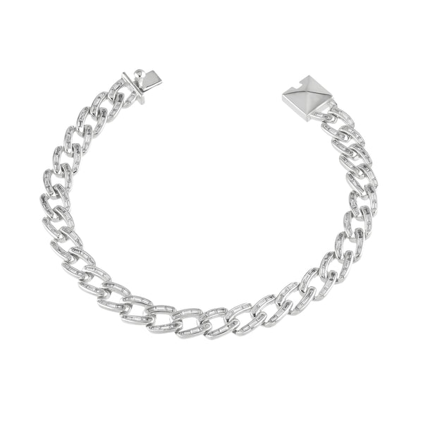 noir jewelry Chain Gang Small Link Bracelet-Gunmetal