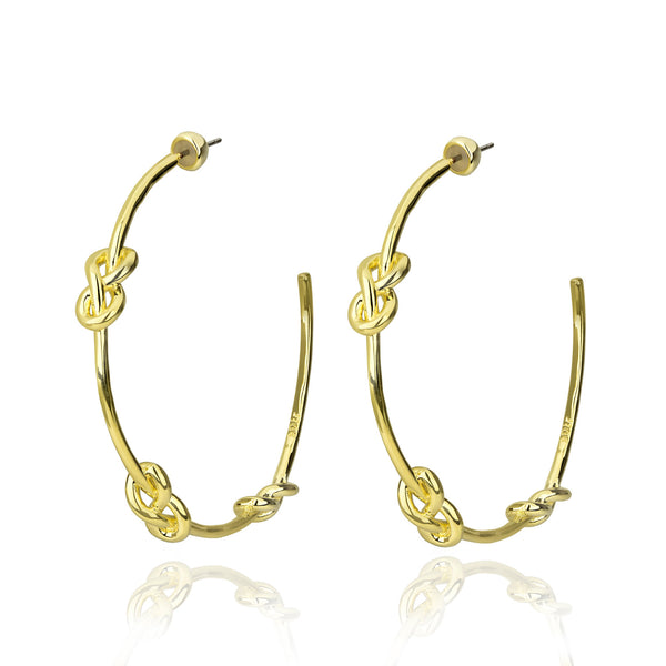 noir jewelry LOST AT SEA SLIP HOOP SILVER PLATED EARRING