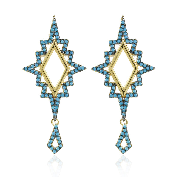 noir jewelry Luster Earrings White Opal/gold Size Os