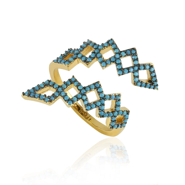 noir jewelry Mineral Springs Rings White Opal/gold Size 8