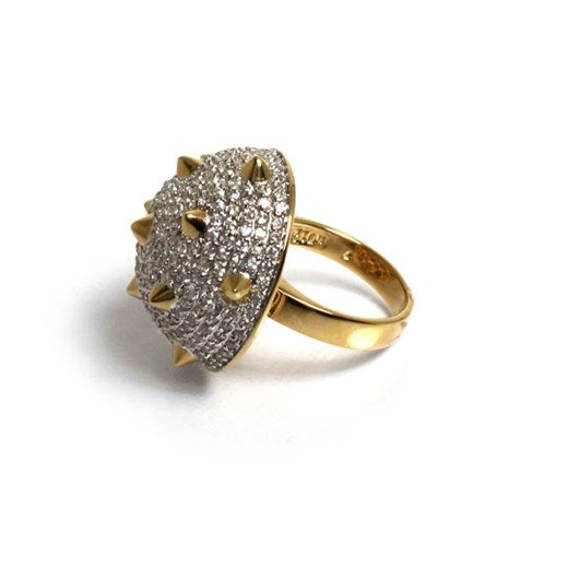 noir jewelry 1/2 Spike Pyramid Ring