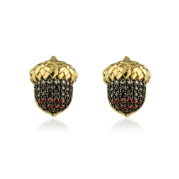 noir jewelry Acorn Stud Earrings