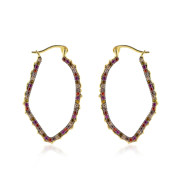 noir jewelry Agate Band Mini Hoop Earrings