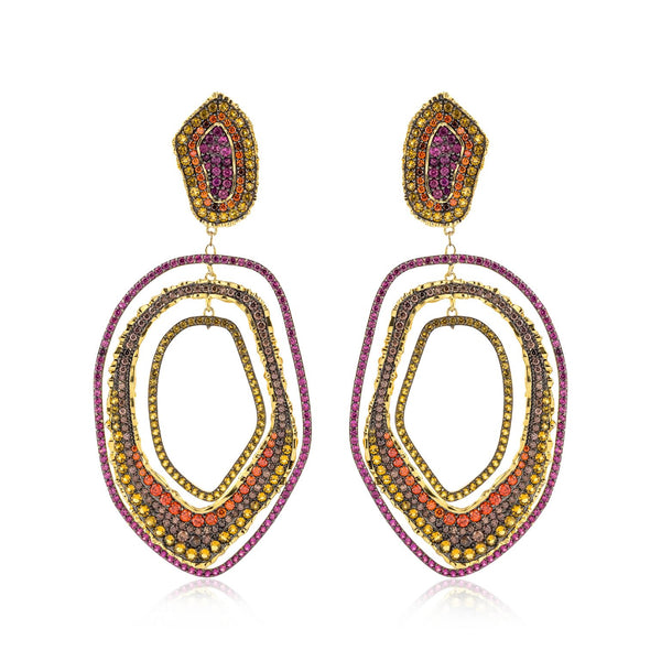 noir jewelry Agate Nesting Drop Earrings