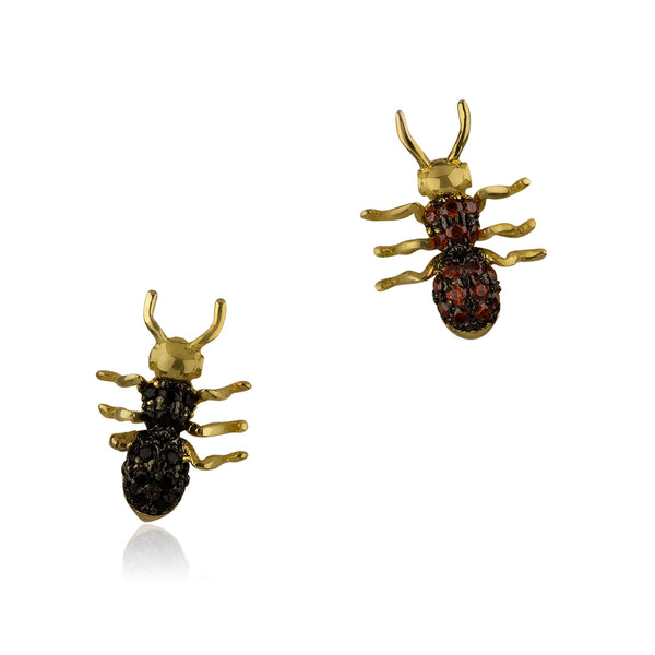 noir jewelry Ants Stud Earrings