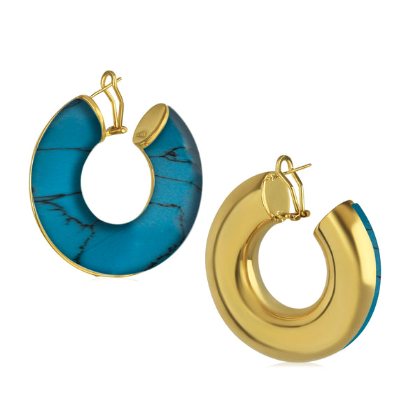 noir jewelry Arc Beam Hoop Earring