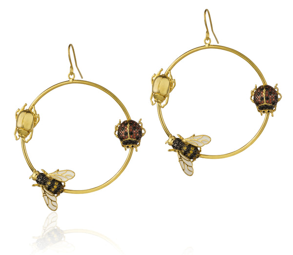 noir jewelry Assorted Bug Hoop Earrings