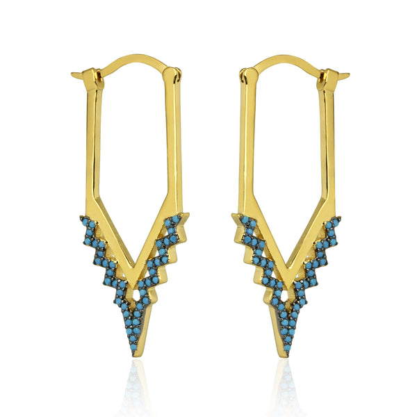 noir jewelry Aurora Earrings Opal/gold Size Os