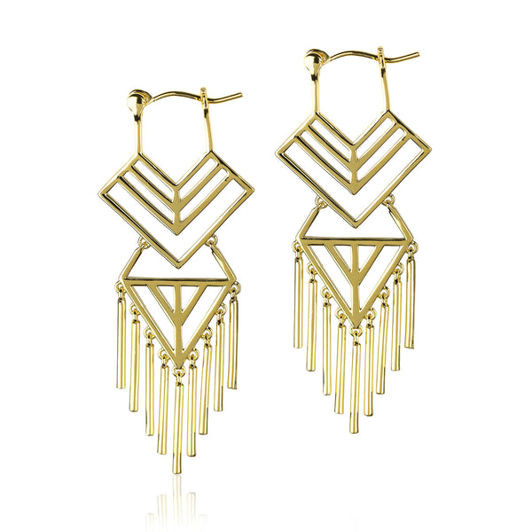 noir jewelry AZTEC EARRINGS