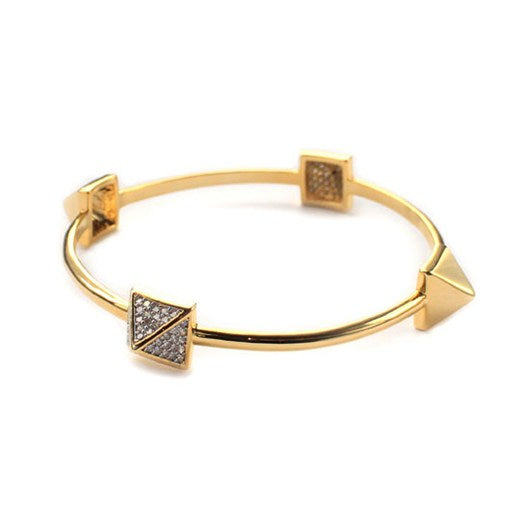 noir jewelry Bangle with Pyramids Bracelet