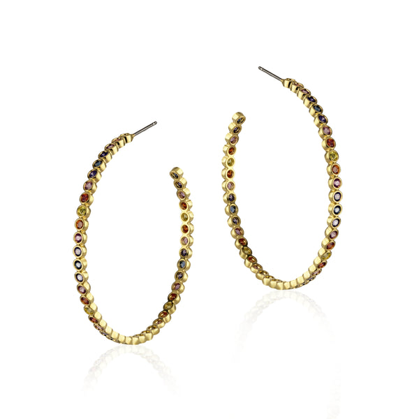 noir jewelry Baria Medium Hoop Earrings