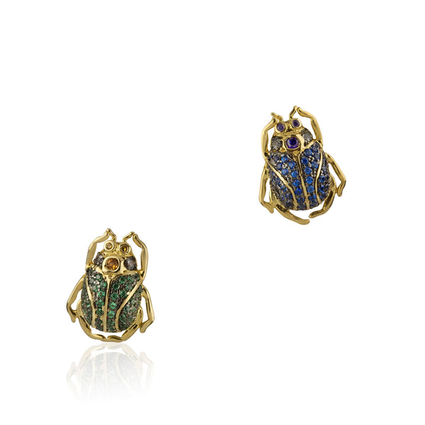 noir jewelry Beetle Stud Earrings