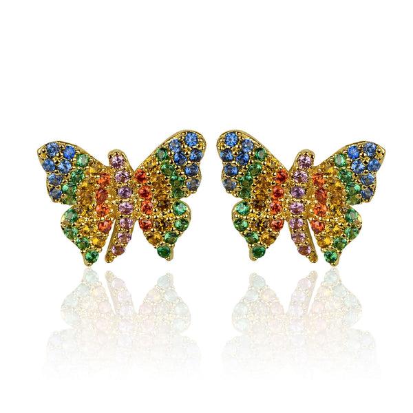 noir jewelry BUTTERFLY STUD EARRINGS