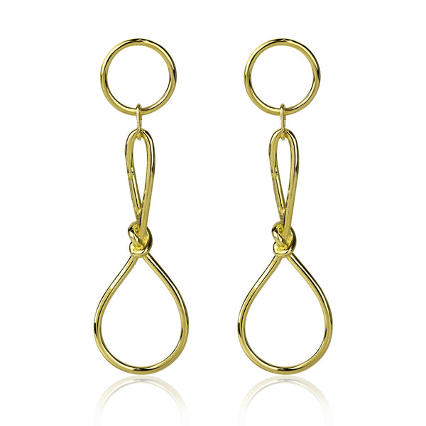 noir jewelry CABLE EARRINGS