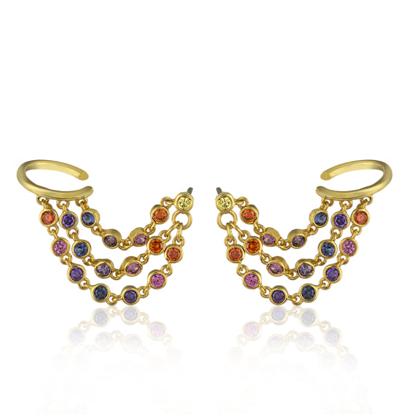 noir jewelry Cabo Drape Earrings