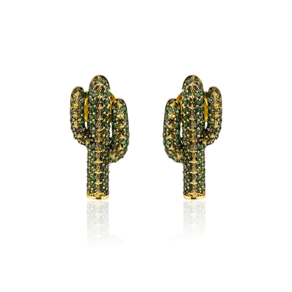 noir jewelry Cactus Stud Earrings