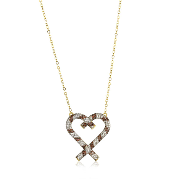 noir jewelry Candycane Heart Necklace