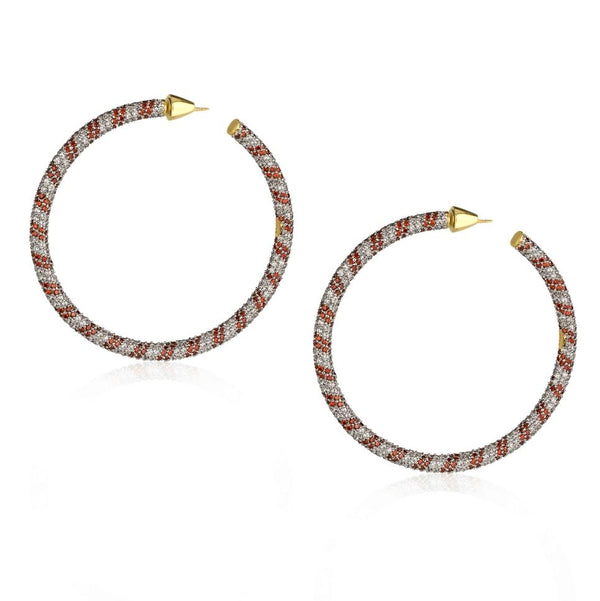 noir jewelry Candycane Hoop Earrings