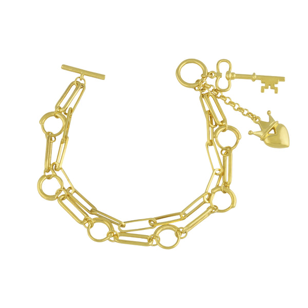noir jewelry Charm Toggle Bracelet
