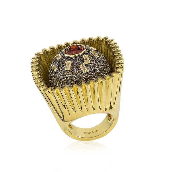 noir jewelry Chocolate Truffle Cocktail Ring-7