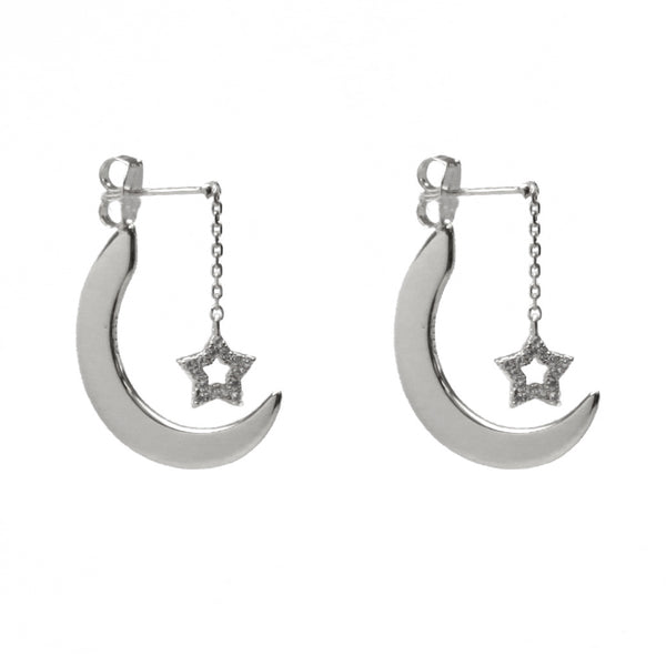 noir jewelry Christine Star Moon Earrings