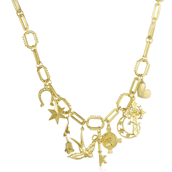 noir jewelry Chunky Crescent Moon Necklace