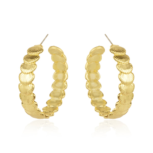 noir jewelry Clam Up Hoops