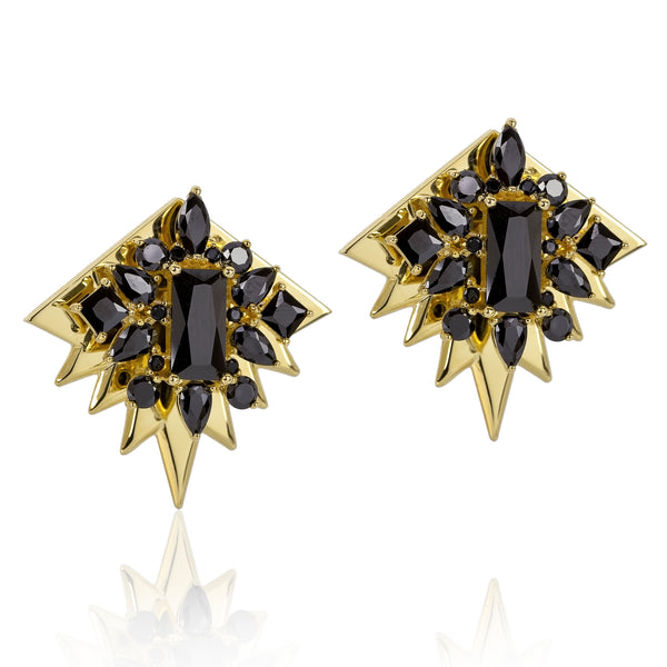 noir jewelry CLEAR-CUT EARRINGS