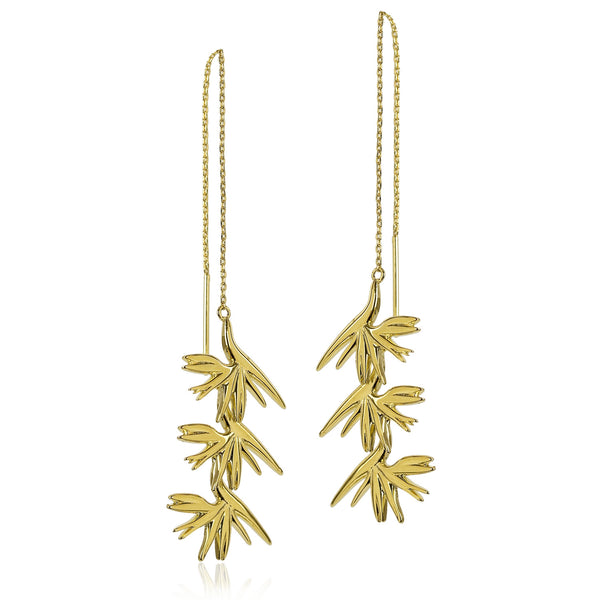 noir jewelry COCONUT PLANT EARRINGS
