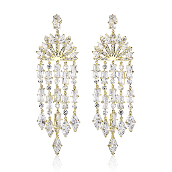 noir jewelry COSMIC RAIN EARRING - Rhodium