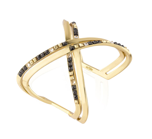 noir jewelry Cross Bangle Bracelet