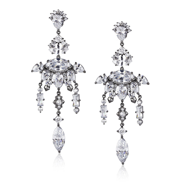 noir jewelry CRYSTAL SKY EARRING - Gold