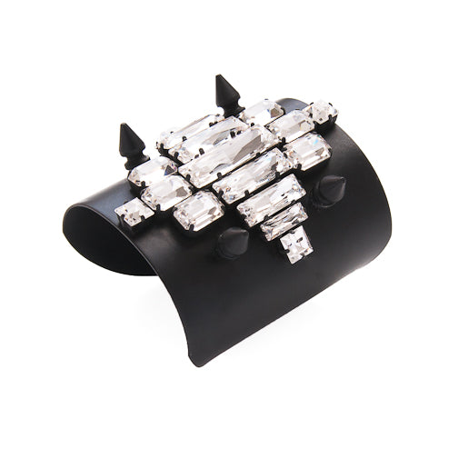 noir jewelry Crystal Spike Cuff Bracelet
