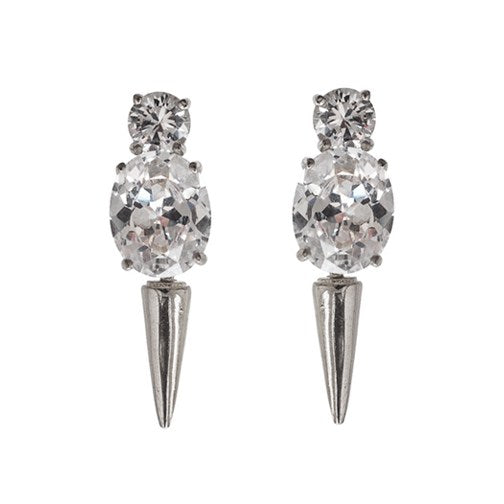 noir jewelry CZ Spike Mini Punks Earrings