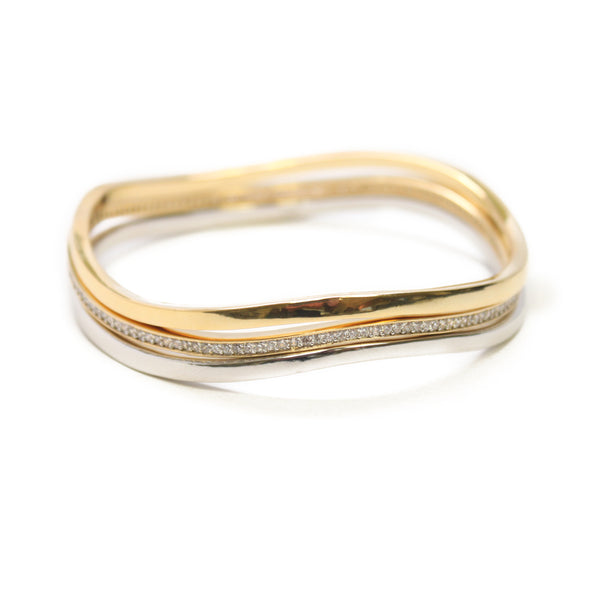 noir jewelry Dana Three Wavy Stackable Bangle Set