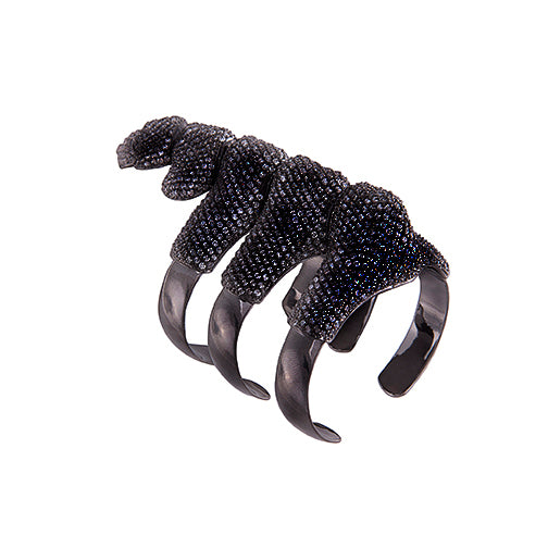 noir jewelry Dinosaur Bones Pave Cuff Bracelet