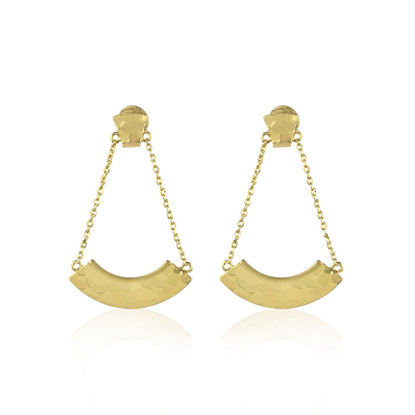 noir jewelry Dip Hammered Earrings