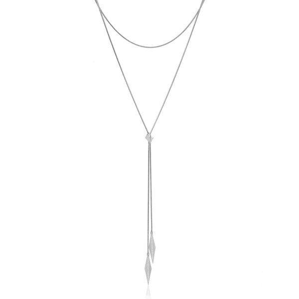 noir jewelry DOUBLE HEADER NECKLACE