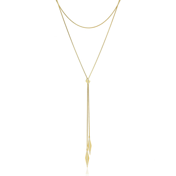 noir jewelry DOUBLE HEADER NECKLACE