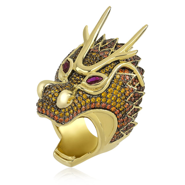 noir jewelry Dragon Head Ring