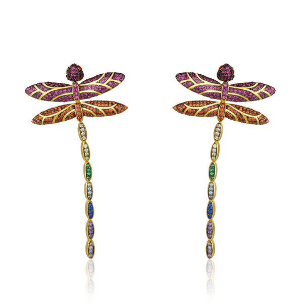 noir jewelry DRAGONFLY EARRINGS