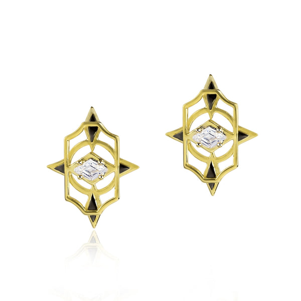 noir jewelry EN GARDE EARRING