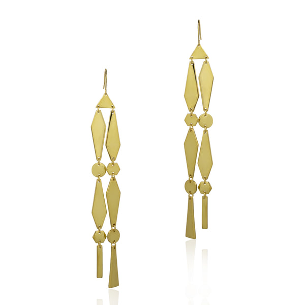 noir jewelry Fabrication Linear Earrings
