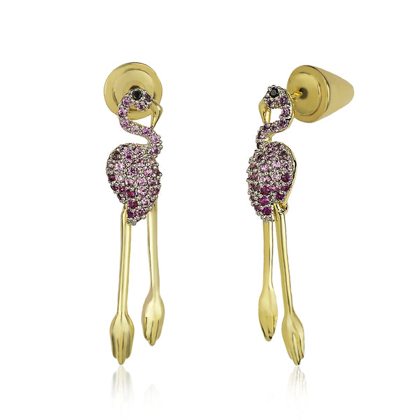 noir jewelry Flamingo Earrings