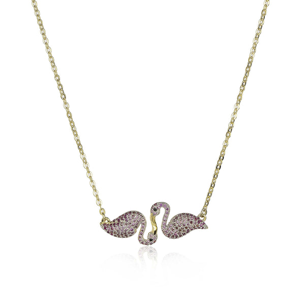 noir jewelry Flamingo Necklace