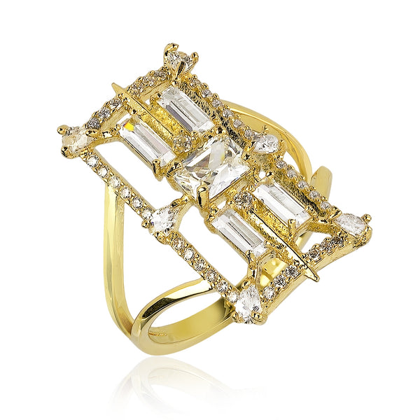 noir jewelry FLASH BACK RING - Rhodium - 8