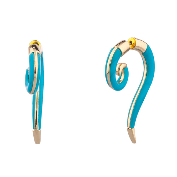 noir jewelry Flowing Water Front-Back Earrings