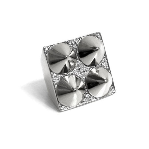 noir jewelry Four Cone Pyramid Ring