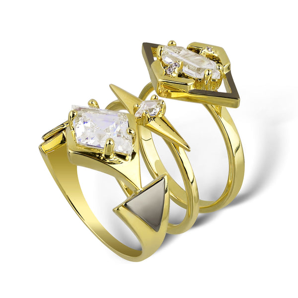 noir jewelry GILDED RING SET