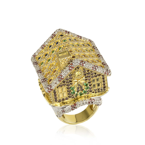 noir jewelry Gingerbread House Cocktail Ring-7